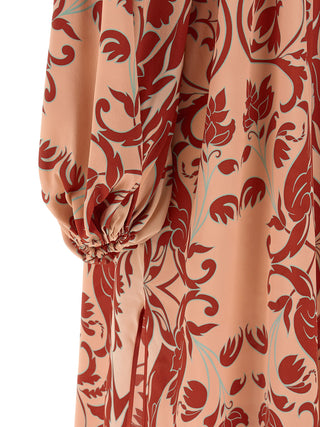 Multicolor Silk Long Dress