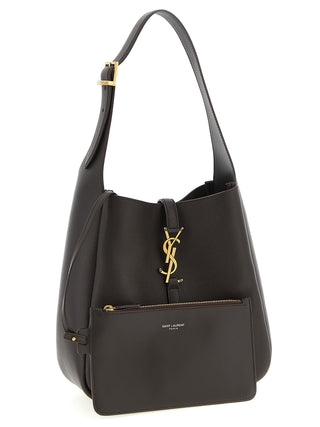 Brown Calfskin Shoulder Bag