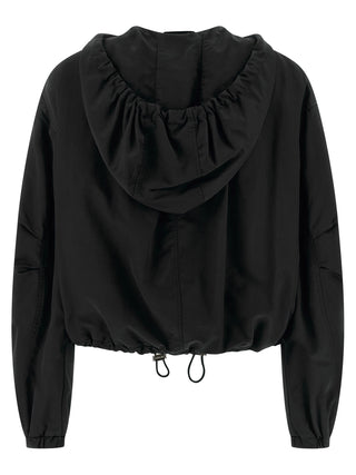Bomber de poliéster negro