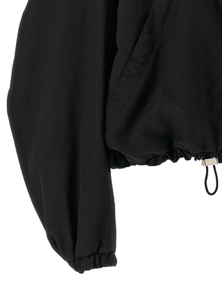 Bomber de poliéster negro
