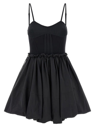 Black Polyamide Short Dress