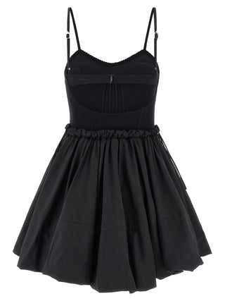 Black Polyamide Short Dress