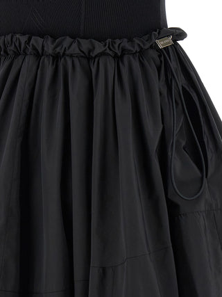 Black Polyamide Short Dress