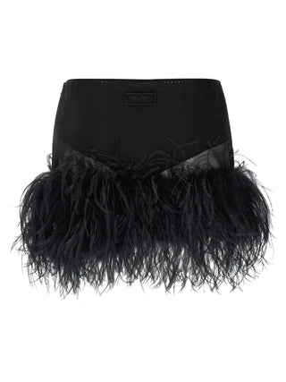 Black Polyester Long Skirt