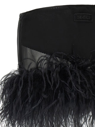 Black Polyester Long Skirt