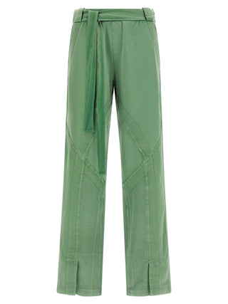 Bicolor Cotton Casual Pants