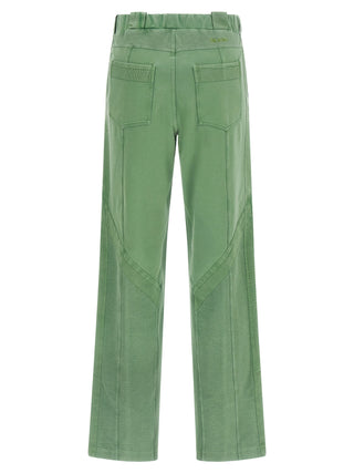 Bicolor Cotton Casual Pants