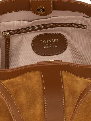 Brown Polyethylene Shoulder Bag