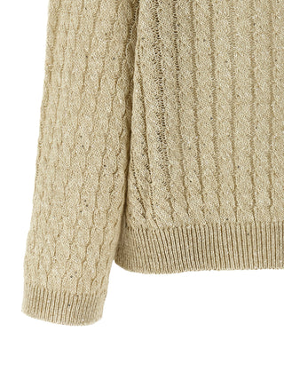 Cárdigan beige de lino