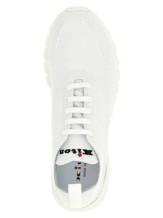 White Cotton Athletic Sneakers