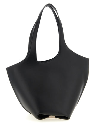 Black Calfskin Shoulder Bag