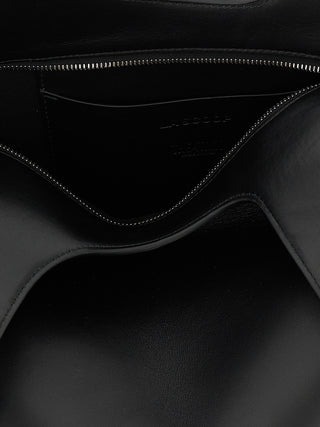Black Calfskin Shoulder Bag