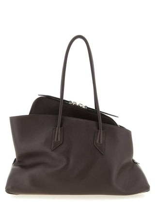 Bolso de hombro marrón de becerro