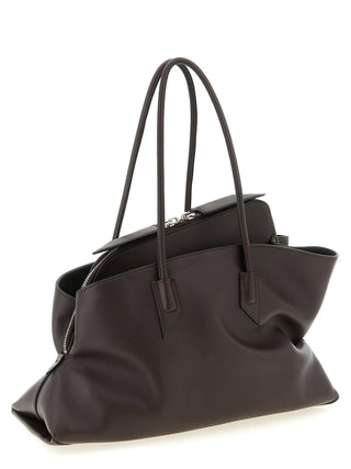 Bolso de hombro marrón de becerro
