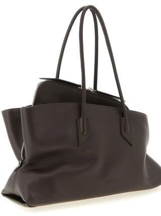 Bolso de hombro marrón de becerro