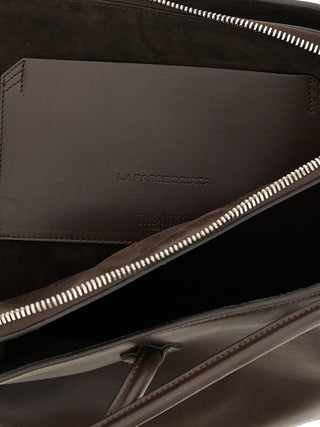 Bolso de hombro marrón de becerro