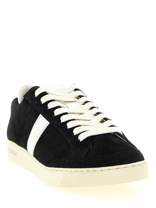 Zapatillas bajas bicolor de cuero