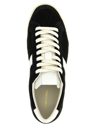 Zapatillas bajas bicolor de cuero