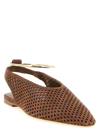 Brown Goatskin Ballet Flats