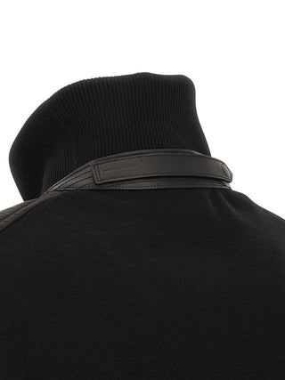 Black Wool Bomber