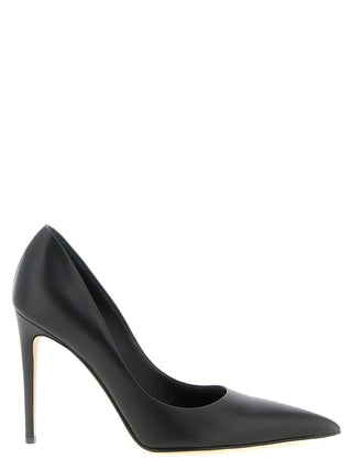 Black Calfskin High Heel Pumps