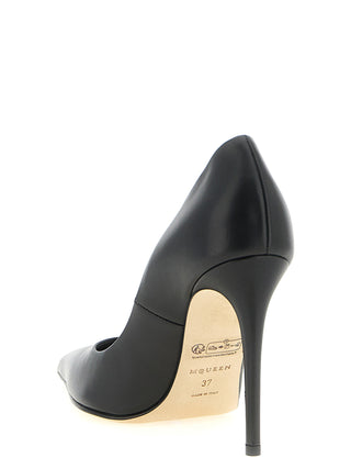 Black Calfskin High Heel Pumps