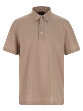 Beige Cotton Polo Shirt