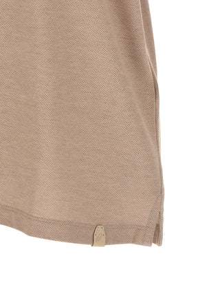 Beige Cotton Polo Shirt