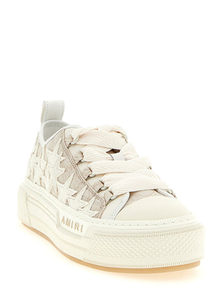 Beige Polyester Low Top Sneakers