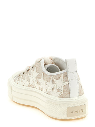 Beige Polyester Low Top Sneakers