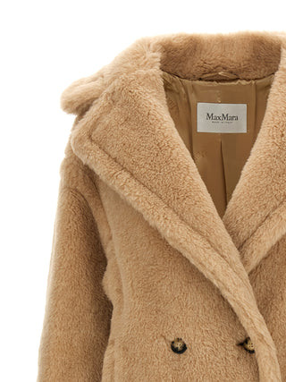 Beige Alpaca Leather Coat