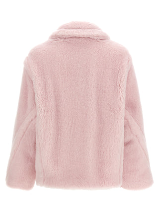 Multicolor Alpaca Leather Coat