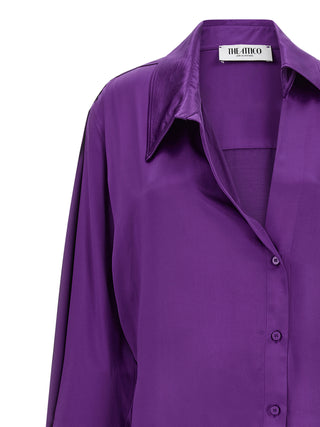 Purple Rayon Midi Dress