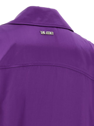 Purple Rayon Midi Dress