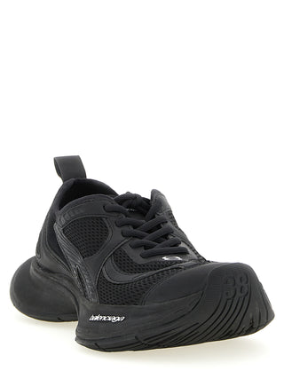 Zapatillas deportivas atléticas de poliéster negro