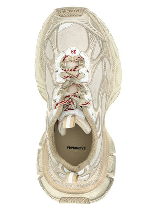 Silver Polyethylene Athletic Sneakers