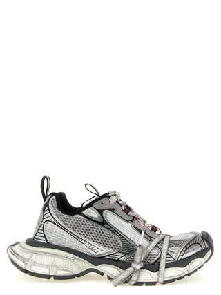 Gray Polyethylene Athletic Sneakers