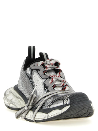 Gray Polyethylene Athletic Sneakers