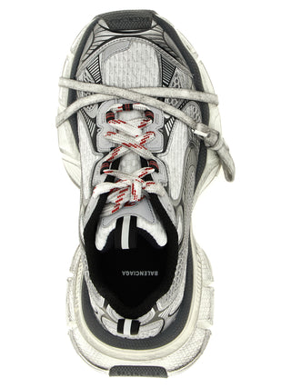 Gray Polyethylene Athletic Sneakers