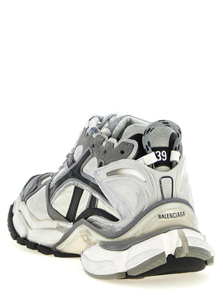 Gray Polyethylene Athletic Sneakers