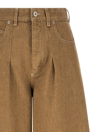 Beige Cotton Jeans Denim
