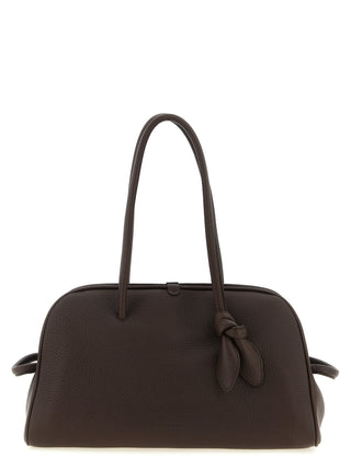 Bolso de hombro marrón de becerro