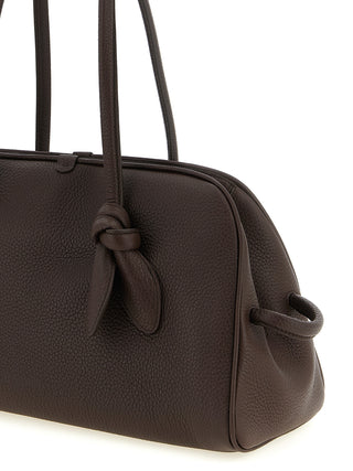 Bolso de hombro marrón de becerro