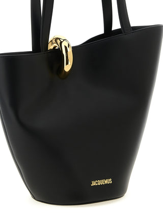 Black Cowhide Shoulder Bag
