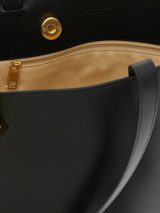 Black Cowhide Shoulder Bag
