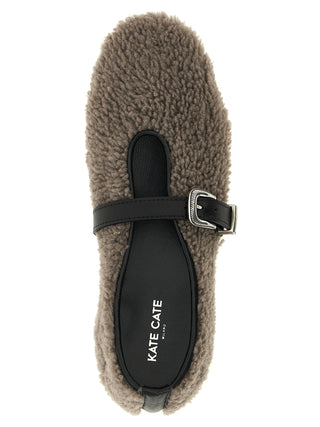 Gray Calfskin Ballet Flats