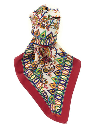 Multicolor Silk Foulard