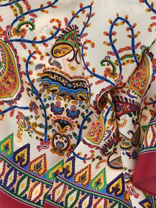 Multicolor Silk Foulard