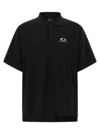 Black Cotton Polo Shirt
