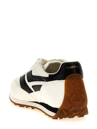 Bicolor Polyester Athletic Sneakers